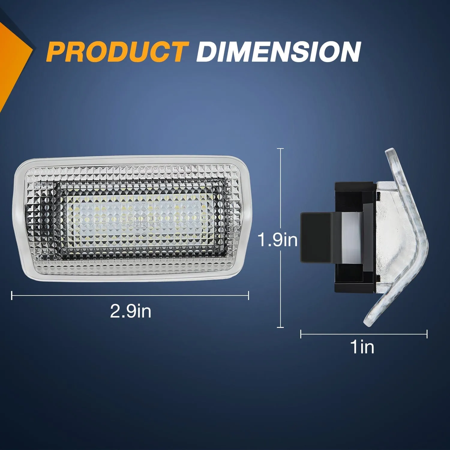 2PCS LED Interior Door Panel Light Courtesy Warning Lights Aqua Beam Plug and Play for Toyota Avalon Sienna Venza Camry Prius 4Runner Lexus IS ES GS LS RX GX LX Subaru BRZ