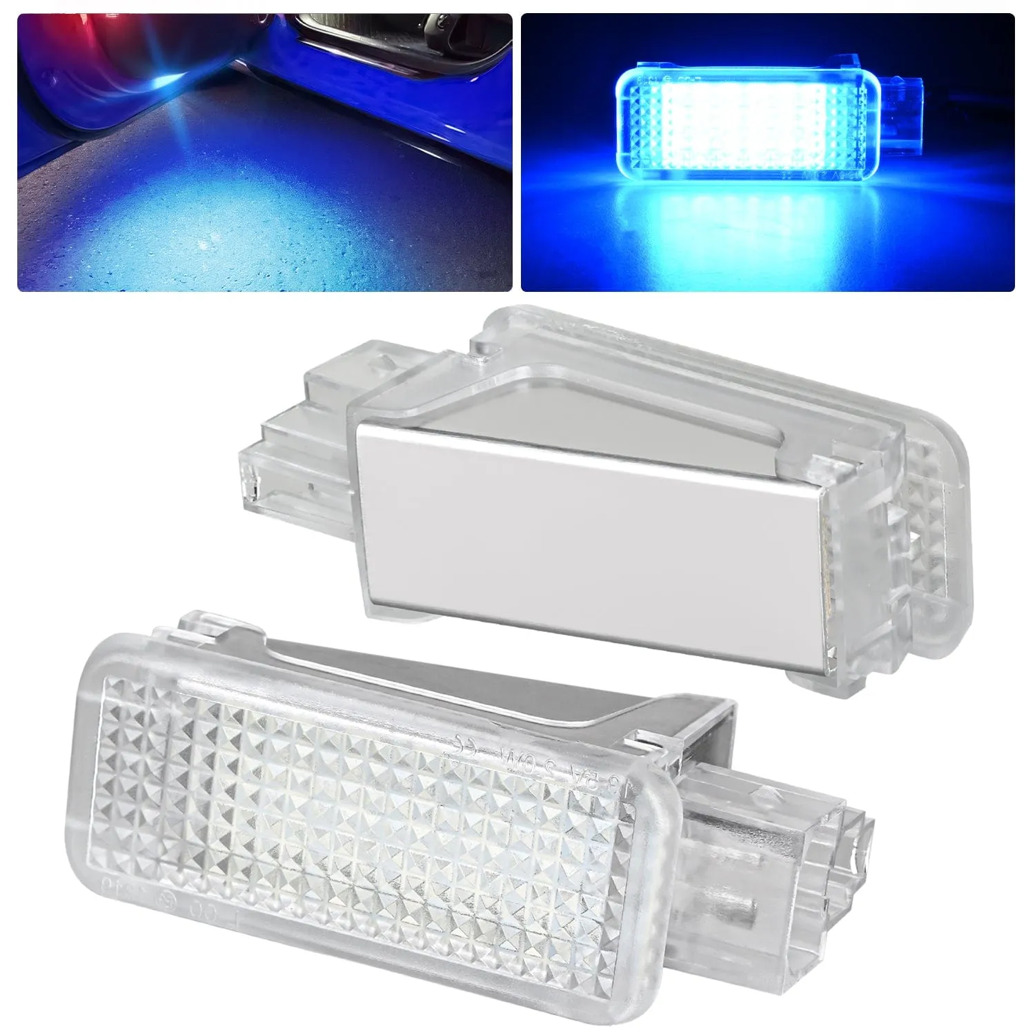 2PCS LED Interior Door Panel Light Courtesy Warning Lights Blue Beam Plug and Play Compatible with Audi A3 A4 A5 A6 A7 S3 S4 S5 S6 S7 Q5 Q7 TT OEM Replacement CANbus Error Free