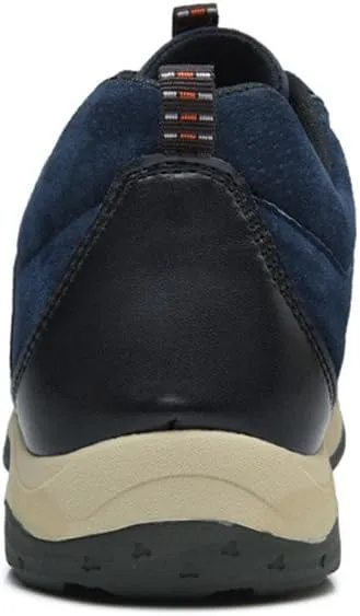 ailishabroy Men's Invisible Increase 2.36in Casual Leather Shoes Lace up Running Shoes senakers