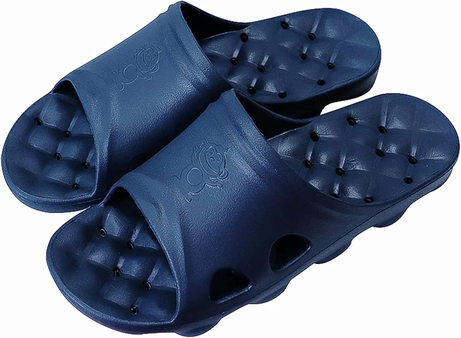 BAI HOU Unisex-Adult Shower Slippers, EVA Non-Slip Open Toe Slides, Quick Drying, Anti-Slip, Pink