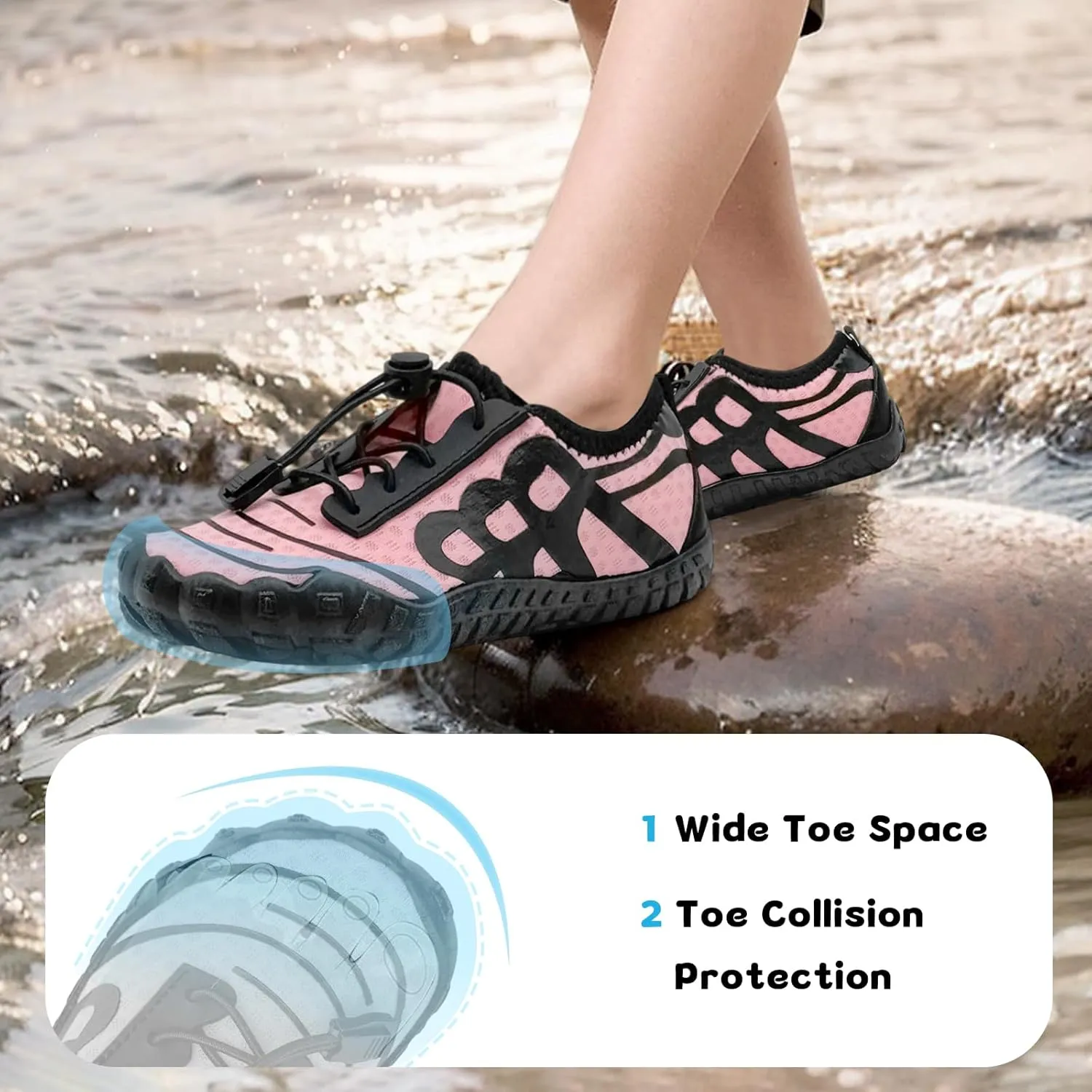 Barefoot Shoes for Women & Men - Minimalist Hiking/Trail Running Footwear with Wide Toe Box | Zero Drop Lightweight Breathable Quick-Dry Outdoor Sneakers (Size 3.5-11)