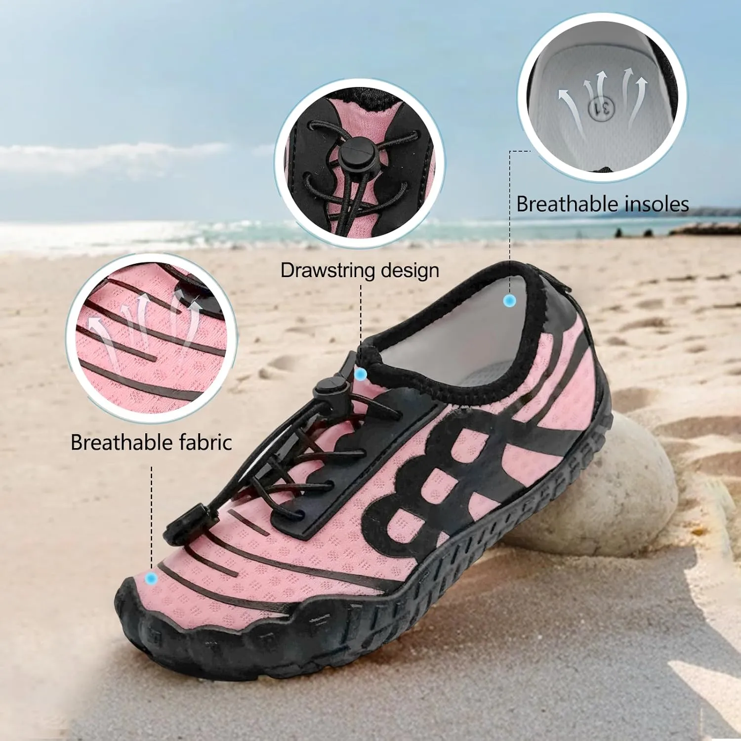 Barefoot Shoes for Women & Men - Minimalist Hiking/Trail Running Footwear with Wide Toe Box | Zero Drop Lightweight Breathable Quick-Dry Outdoor Sneakers (Size 3.5-11)