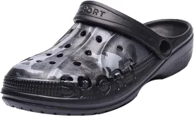 CERYTHRINA Boy's Camouflage Garden Clog Rubber Indoor Outdoor Mules Non Slip Sandals Big Kids Water Shoes