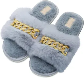 Cozy Fuzzy Fluffy Slippers - Memory Foam Indoor & Outdoor, Perfect Gifts for Women