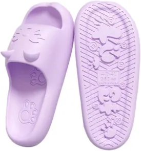 Cute Slippers Shower Shoes for Women Men Bathroom Sandals Non-Slip Cartoon Cat Shaped Indoor Outdoor Summer Slippers