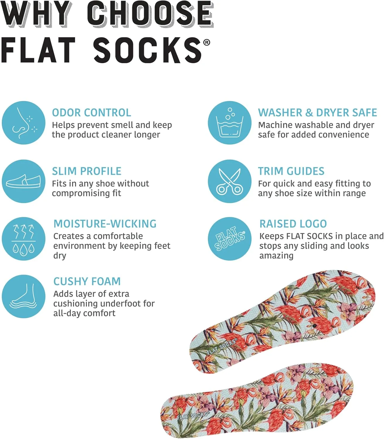 FLAT SOCKS Womens No Show Socks, Sockless Shoe Liner, No Slipping, No Stinking, Washable Barefoot Shoe Insert, Animal Print