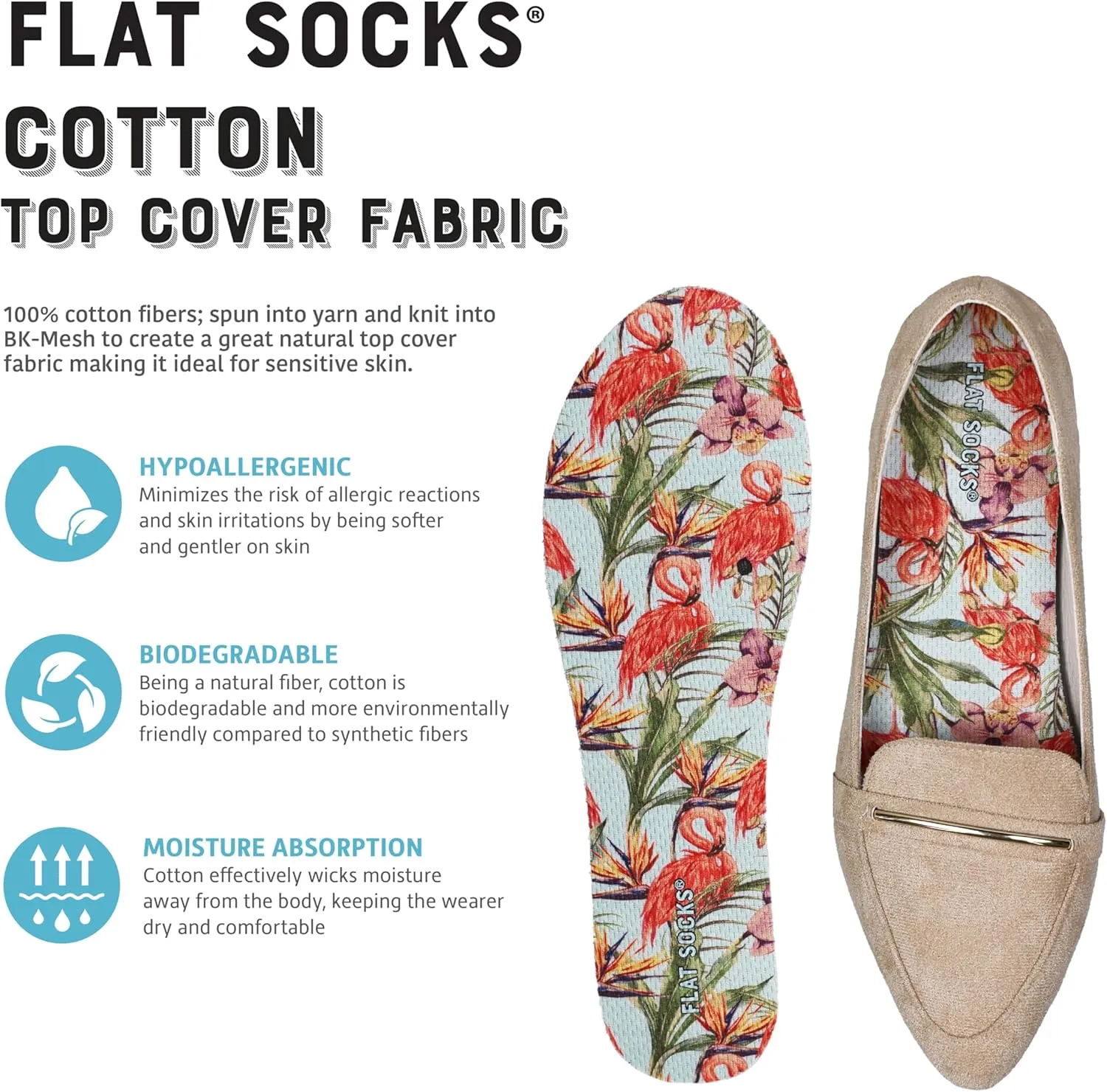 FLAT SOCKS Womens No Show Socks, Sockless Shoe Liner, No Slipping, No Stinking, Washable Barefoot Shoe Insert, Animal Print