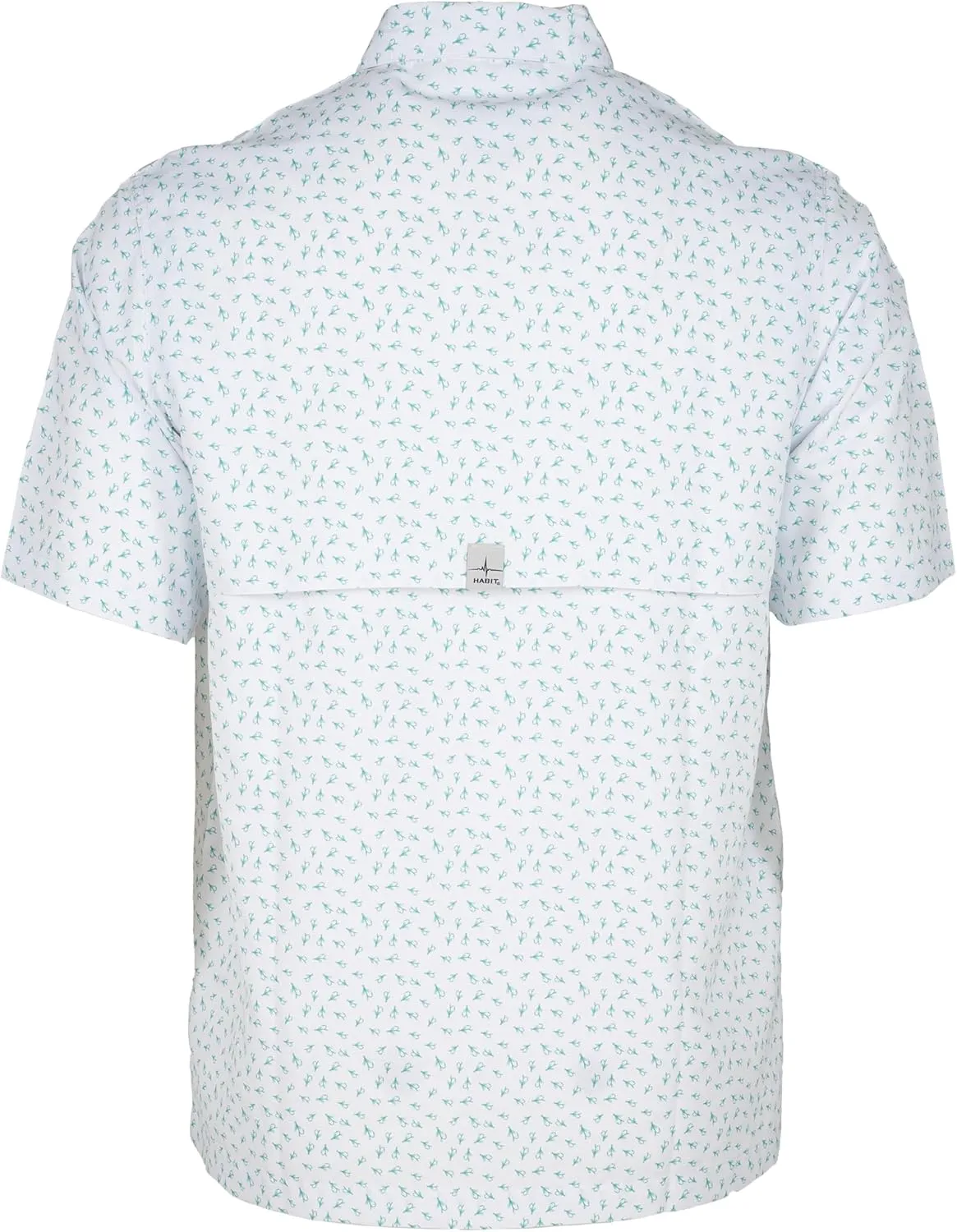 HABIT Men??s Fourche Mountain Short Sleeve River Guide Fishing Shirt - UPF 40  UV Protection
