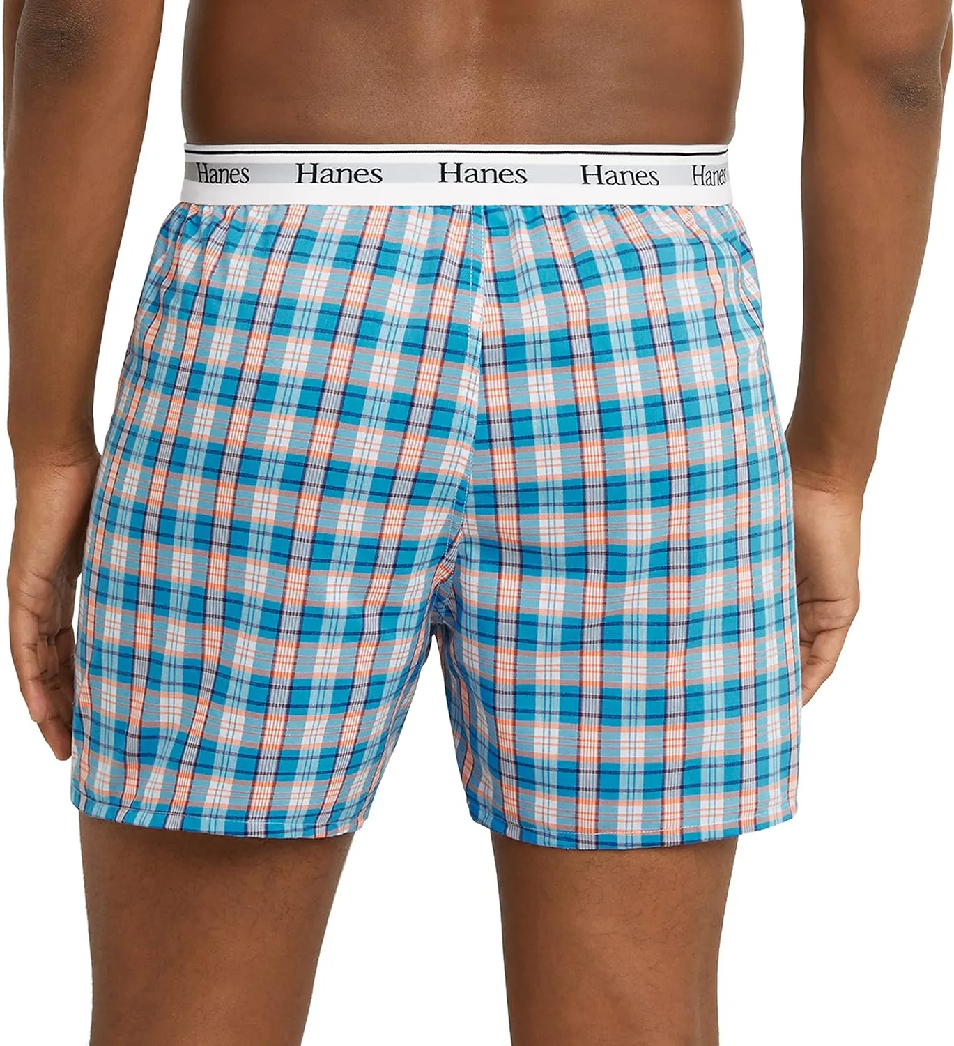 Hanes Originals Cotton Woven Boxers Pack, Moisture-Wicking Underwear for Men, 3-Pack