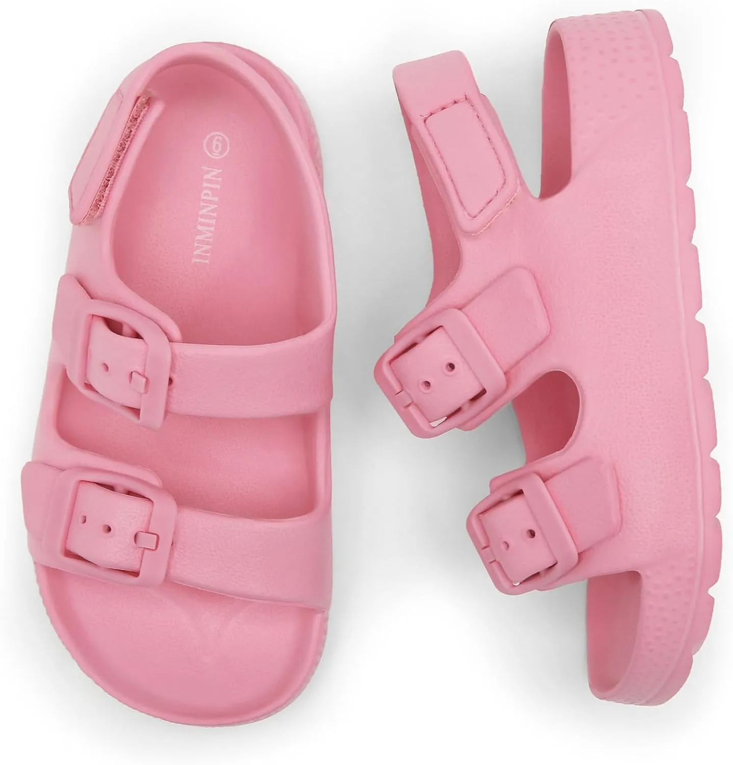 INMINPIN Toddler Boys Girls Buckle Sandals Comfort Open Toe Sandal with Adjustable Back Strap