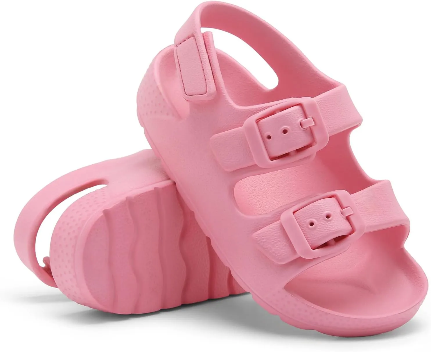 INMINPIN Toddler Boys Girls Buckle Sandals Comfort Open Toe Sandal with Adjustable Back Strap