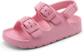 INMINPIN Toddler Boys Girls Buckle Sandals Comfort Open Toe Sandal with Adjustable Back Strap
