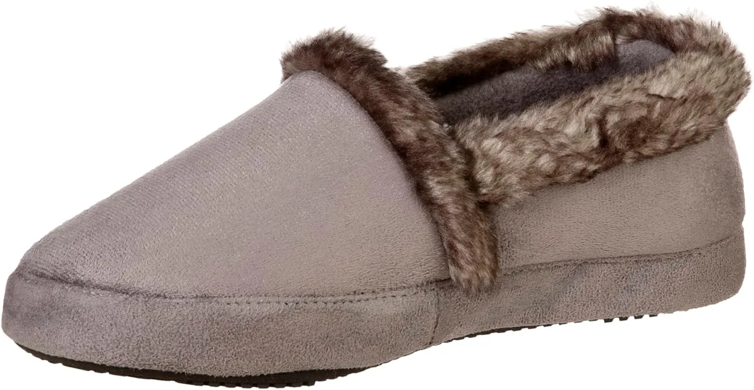 isotoner Women's Memory Foam Microsuede a Line Eco Comfort Recycled Slippers