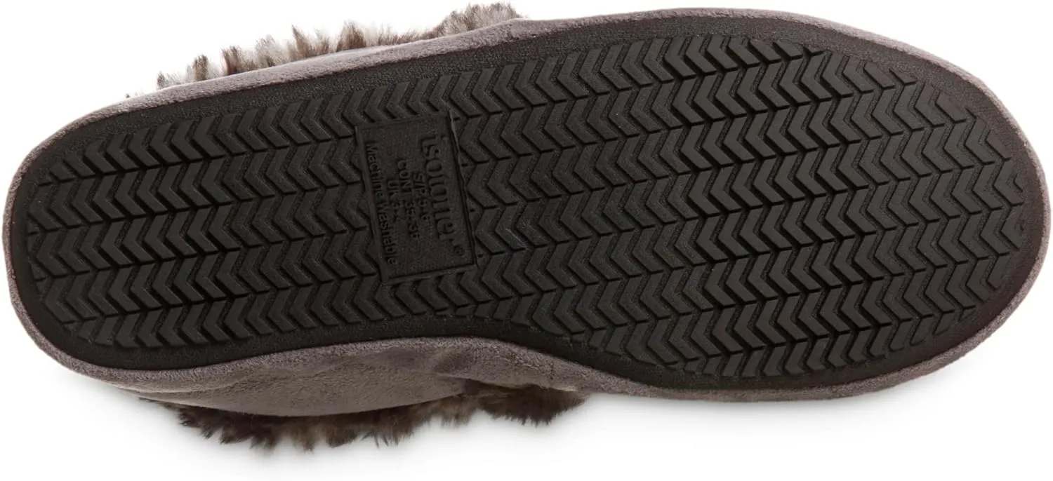 isotoner Women's Memory Foam Microsuede a Line Eco Comfort Recycled Slippers