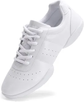 JITUUE Women Cheerleading Dance Shoes Fashion Trainers Sneakers Lace Up Gym Athletic Sport Training Shoes for Girls