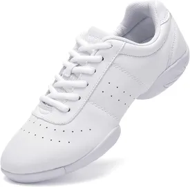 JITUUE Women Cheerleading Dance Shoes Fashion Trainers Sneakers Lace Up Gym Athletic Sport Training Shoes for Girls