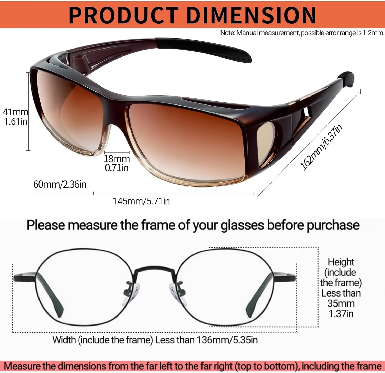 KANASTAL Fit Over Glasses for Men Women Polarized UV400 Protection Fashion Wrap Around Shades
