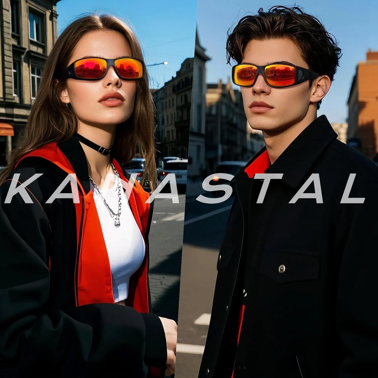 KANASTAL Fit Over Glasses for Men Women Polarized UV400 Protection Fashion Wrap Around Shades