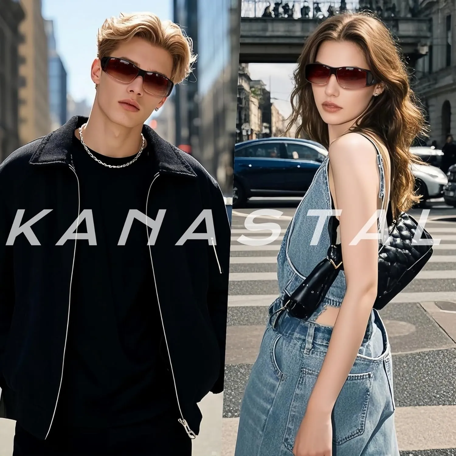 KANASTAL Fit Over Glasses for Men Women Polarized UV400 Protection Fashion Wrap Around Shades