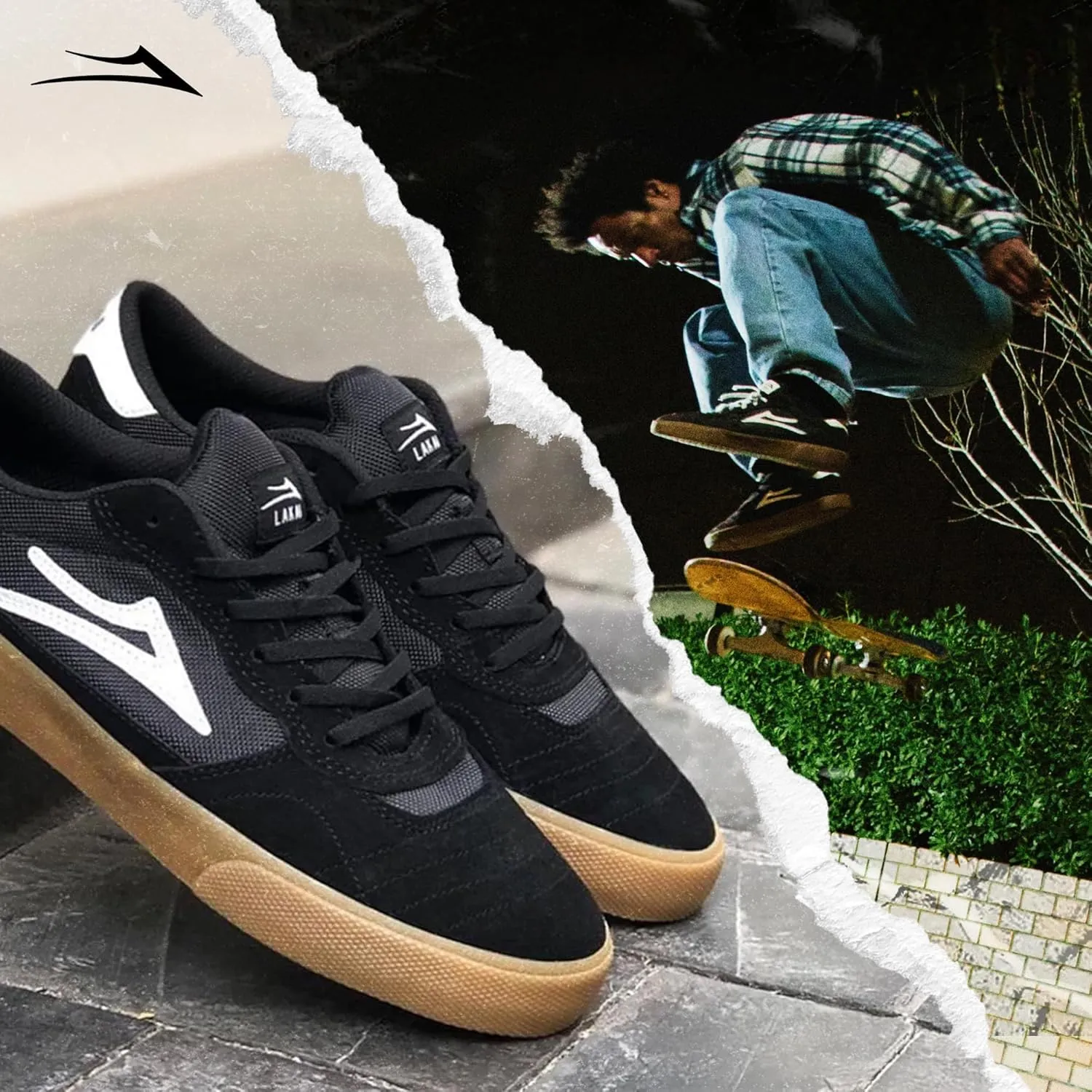 Lakai Mens Cambridge Low-Top Skateboarding Shoe