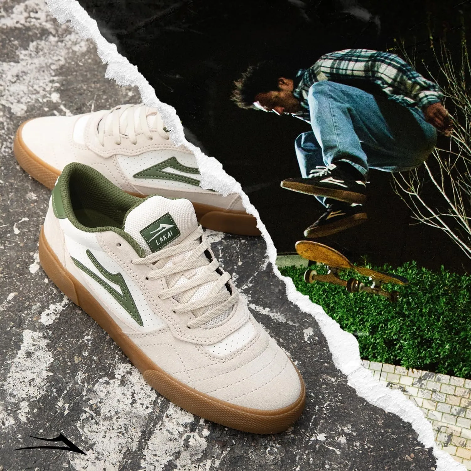 Lakai Mens Cambridge Low-Top Skateboarding Shoe