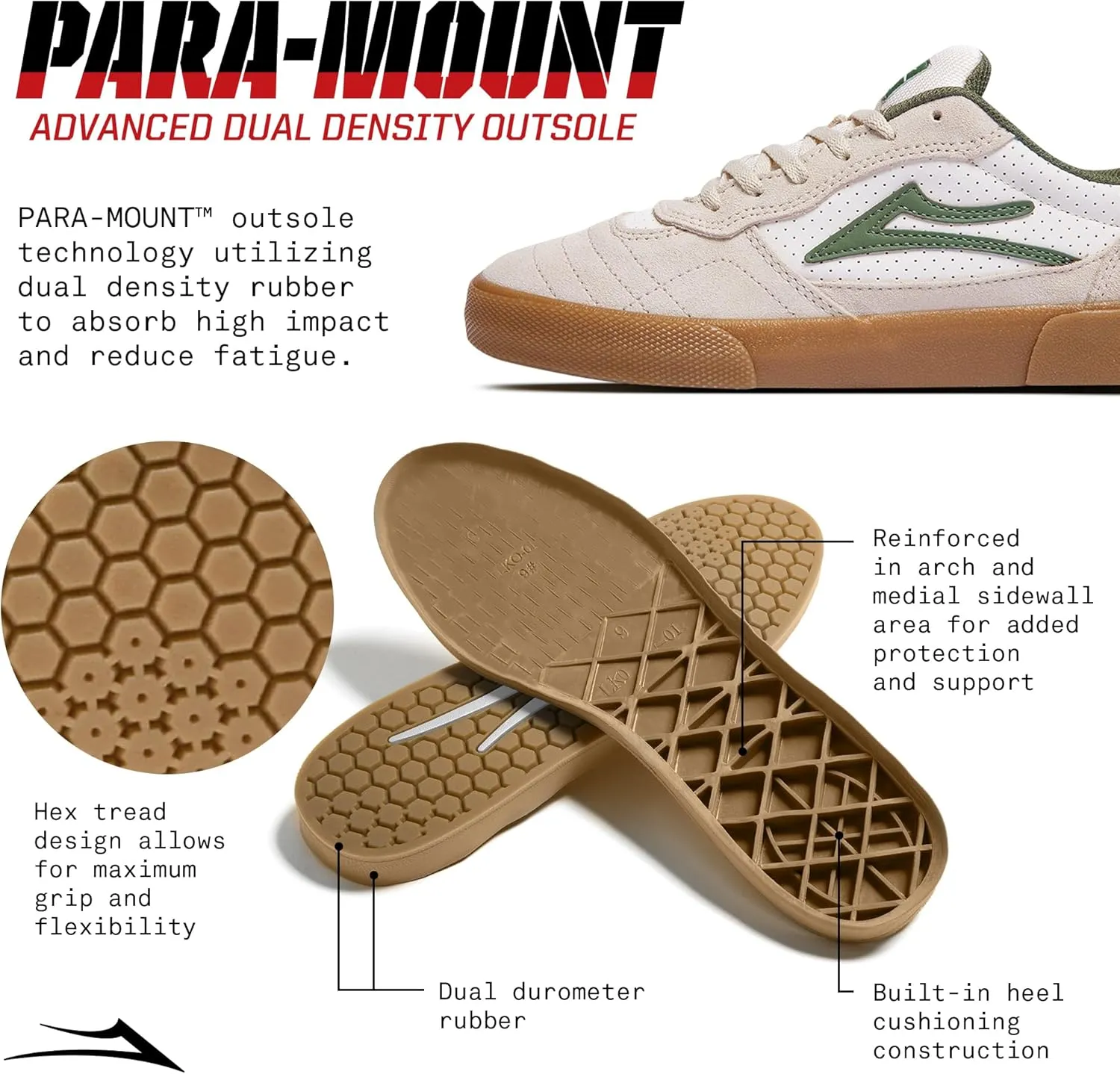 Lakai Mens Cambridge Low-Top Skateboarding Shoe
