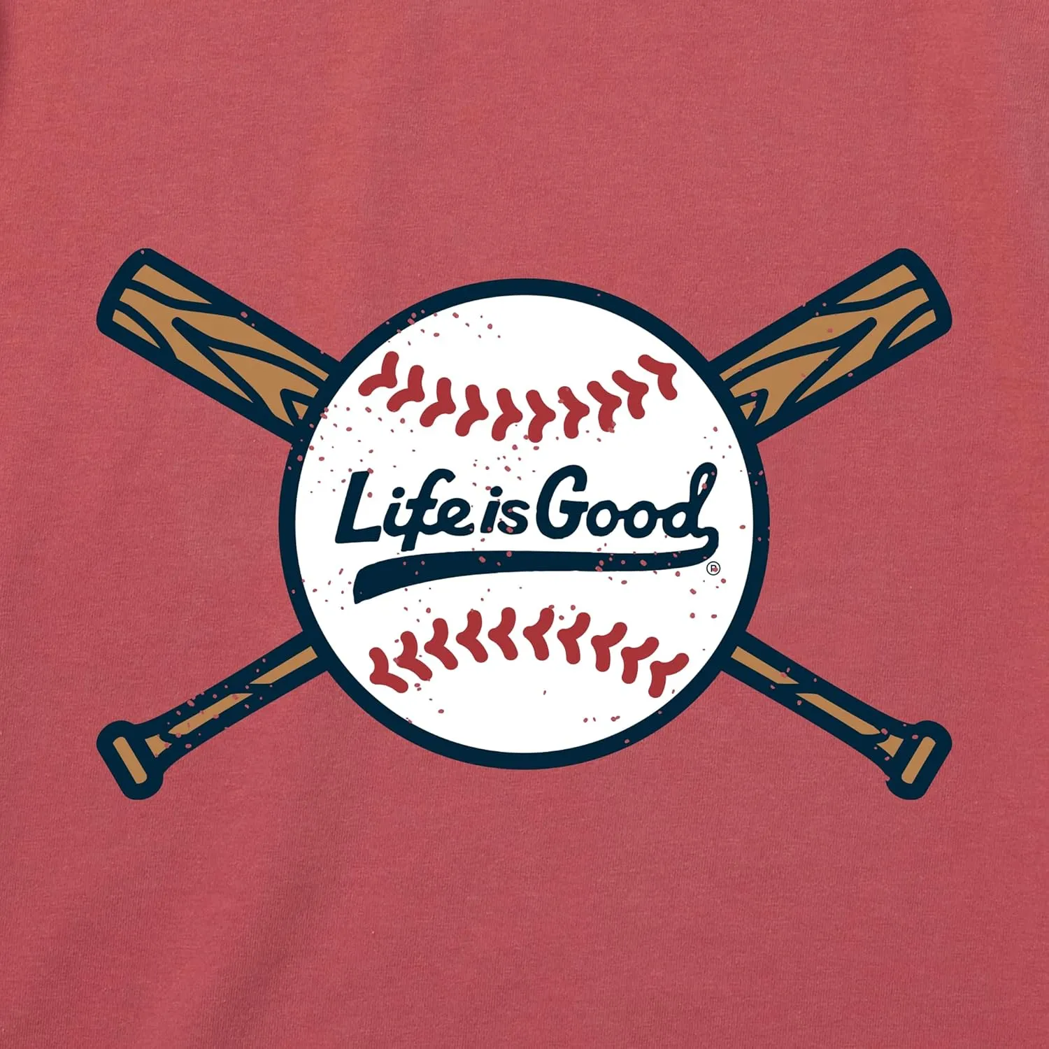 Life is Good Men's Crusher Tee, Short Sleeve Cotton Graphic T-Shirts, Baseball and Bats