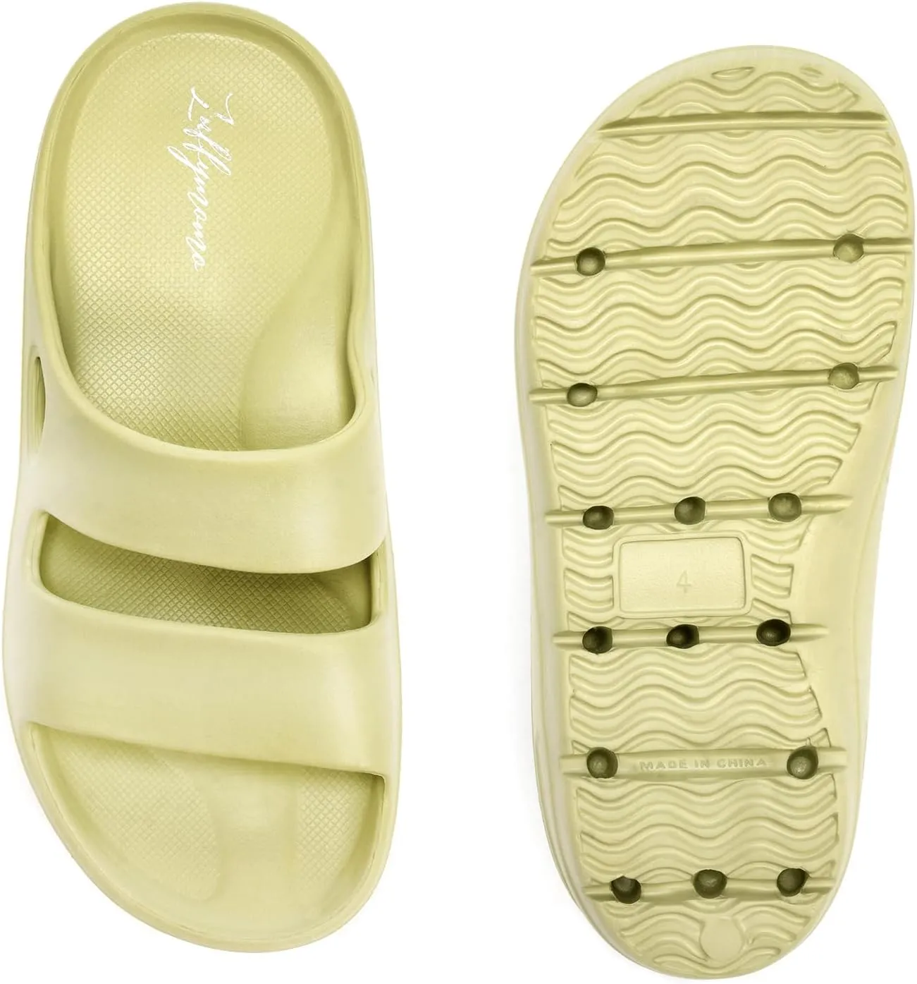 Luffymomo Pillow Slippers for Women and Men,Cloud Indoor Slides Bathroom Sandals | Non-Slip Thick Sole Quick Drying