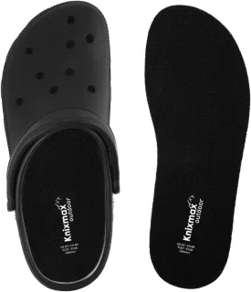 Men's Insoles for Garden Clogs, Ultra-Thin Comfort Shoe Inserts for Crocs, Nurse, Chef, Water Shoes, Waterproof Replacement Barefoot Liners Breathable Pad Black Size 12 /EU45