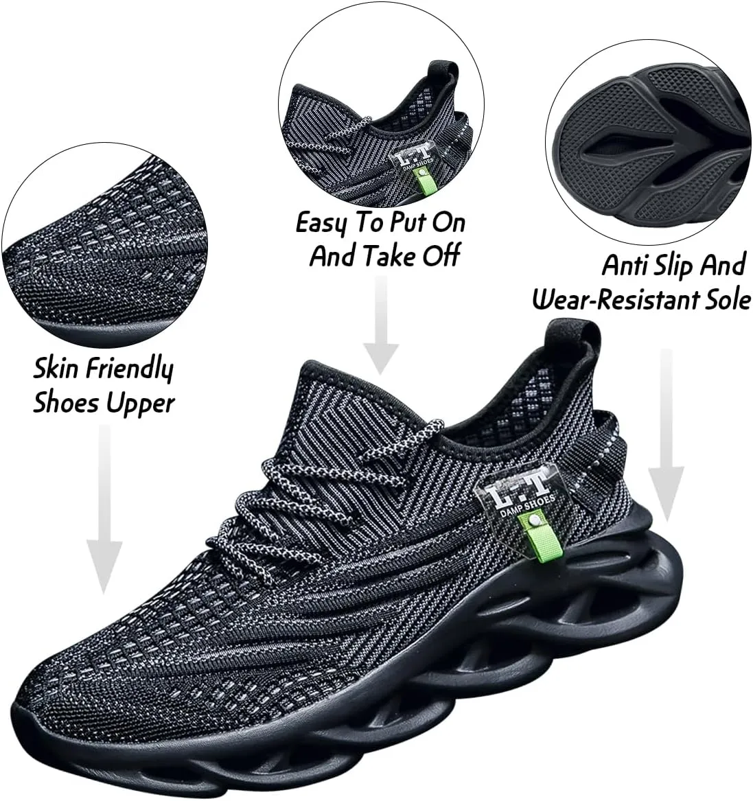 Mens Running Walking Tennis Road Shoes Sports Athletic Casual Fashion Gym Hiking Shoes for Men Sneakers Work Breathable Comfortable