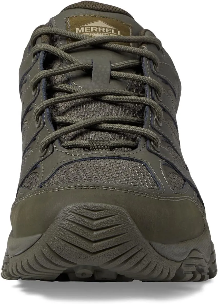 Merrell Mens Moab 3 Tactical Industrial Shoes, Waterproof Coated Leather & Mesh Upper Combat Outdoor Work Boots