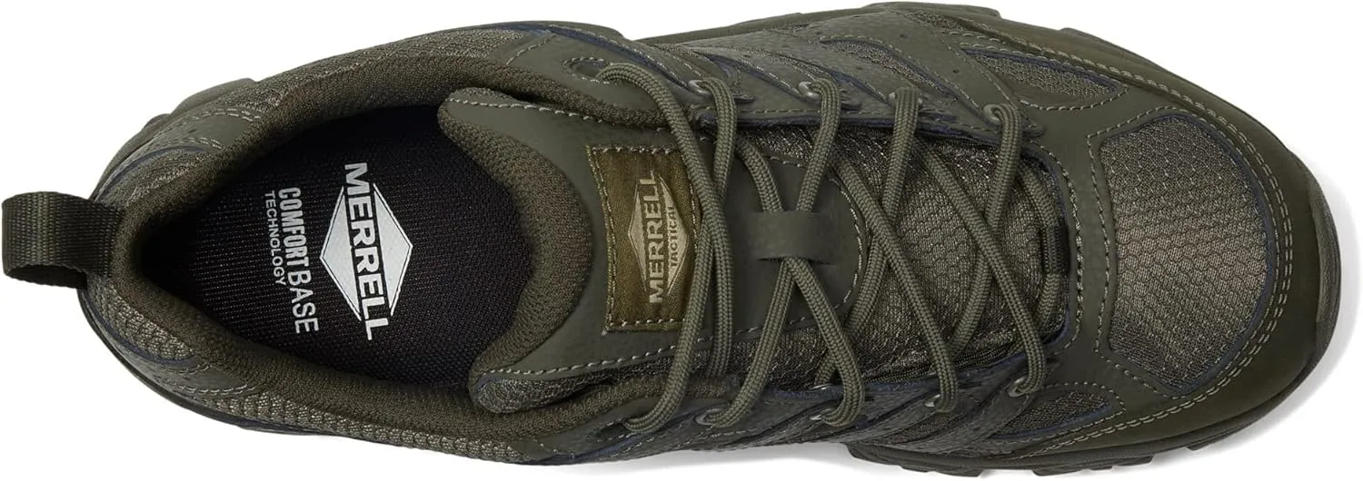 Merrell Mens Moab 3 Tactical Industrial Shoes, Waterproof Coated Leather & Mesh Upper Combat Outdoor Work Boots