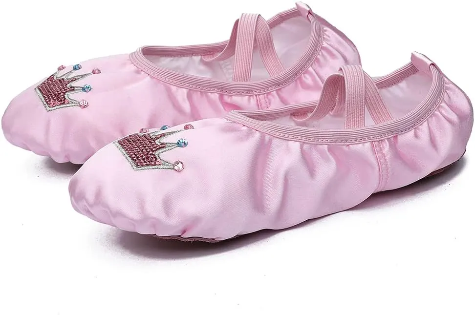 MSMAX Girls Ballet Dance Shoes Gymnastic Slippers for Toddler/Little Kids/Big Kids/Adult