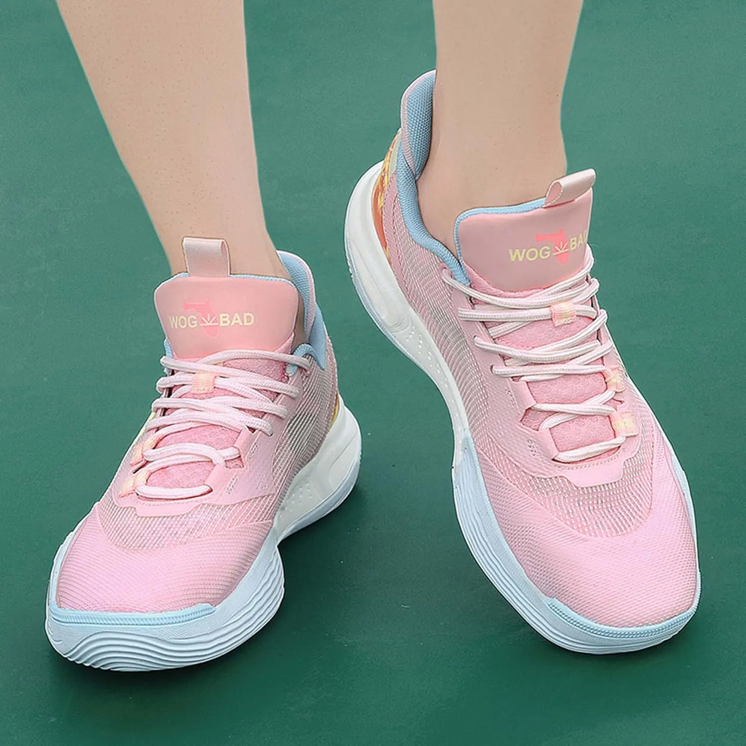 Neutral Basketball Shoes Fashion Sneakers Slip Resistant Breathable Sports Running Shoes Street or Court Sports Basketball Shoes Outdoor Casual Walking Fitness Tennis Training Shoes