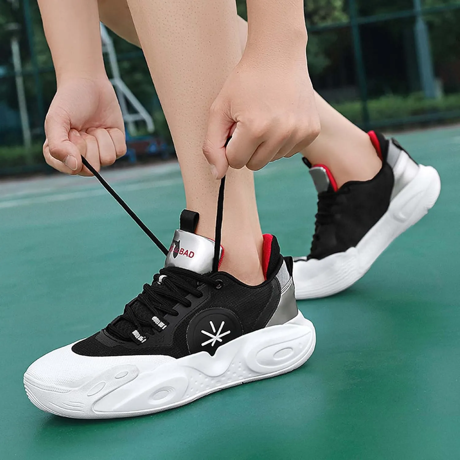 Neutral Basketball Shoes Fashion Sneakers Slip Resistant Breathable Sports Running Shoes Street or Court Sports Basketball Shoes Outdoor Casual Walking Fitness Tennis Training Shoes