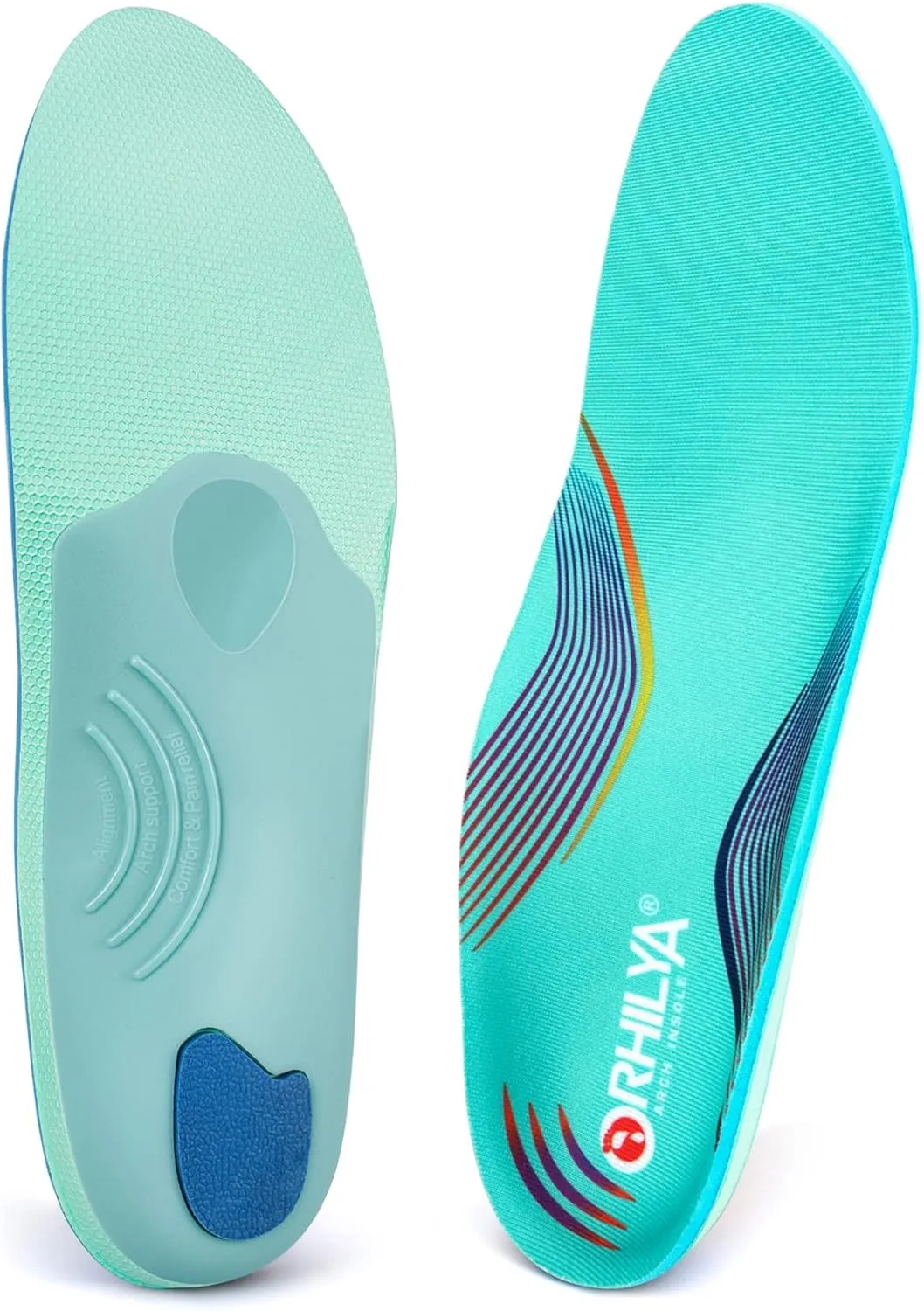 Plantar Fasciitis Pain Relief Men Arch Support Orthotics Shoes Insole Work Boot Inserts Absorb Shock Flat Feet Women Heel Spur Orthopedic Pad for Pronation Athletic Cushion