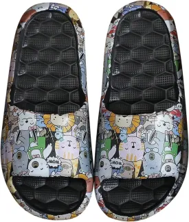 SHENHE Women's Cherry Print EVA Slippers Non Slip Open Toe Bedroom Beach Slide Slippers