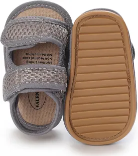 SOFMUO Baby Girls Boys Sparkly Bowknot Sandals Premium Soft Anti-Slip Rubber Sole Infant Summer Outdoor Shoes Toddler First Walkers