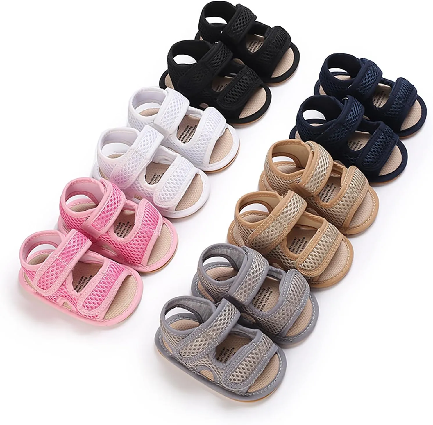 SOFMUO Baby Girls Boys Sparkly Bowknot Sandals Premium Soft Anti-Slip Rubber Sole Infant Summer Outdoor Shoes Toddler First Walkers