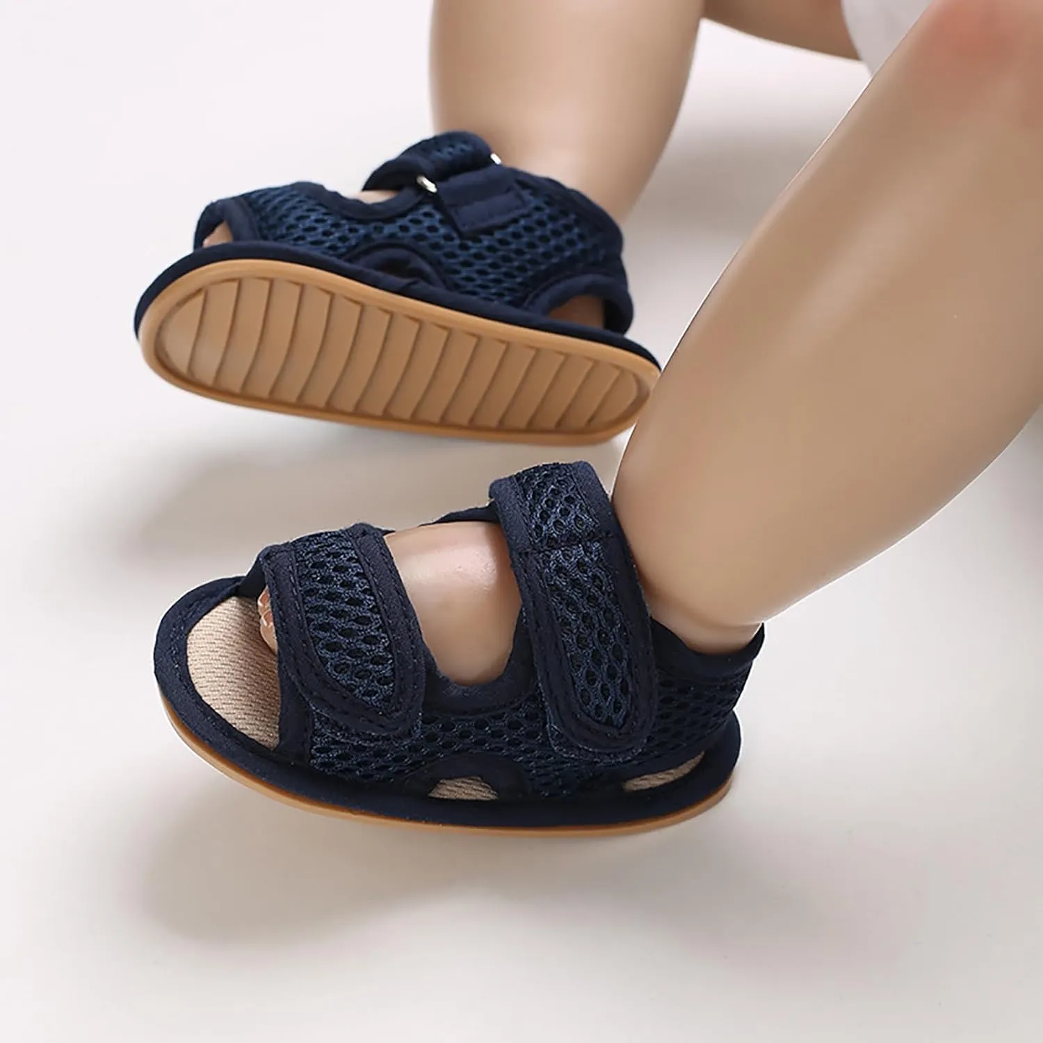 SOFMUO Baby Girls Boys Sparkly Bowknot Sandals Premium Soft Anti-Slip Rubber Sole Infant Summer Outdoor Shoes Toddler First Walkers
