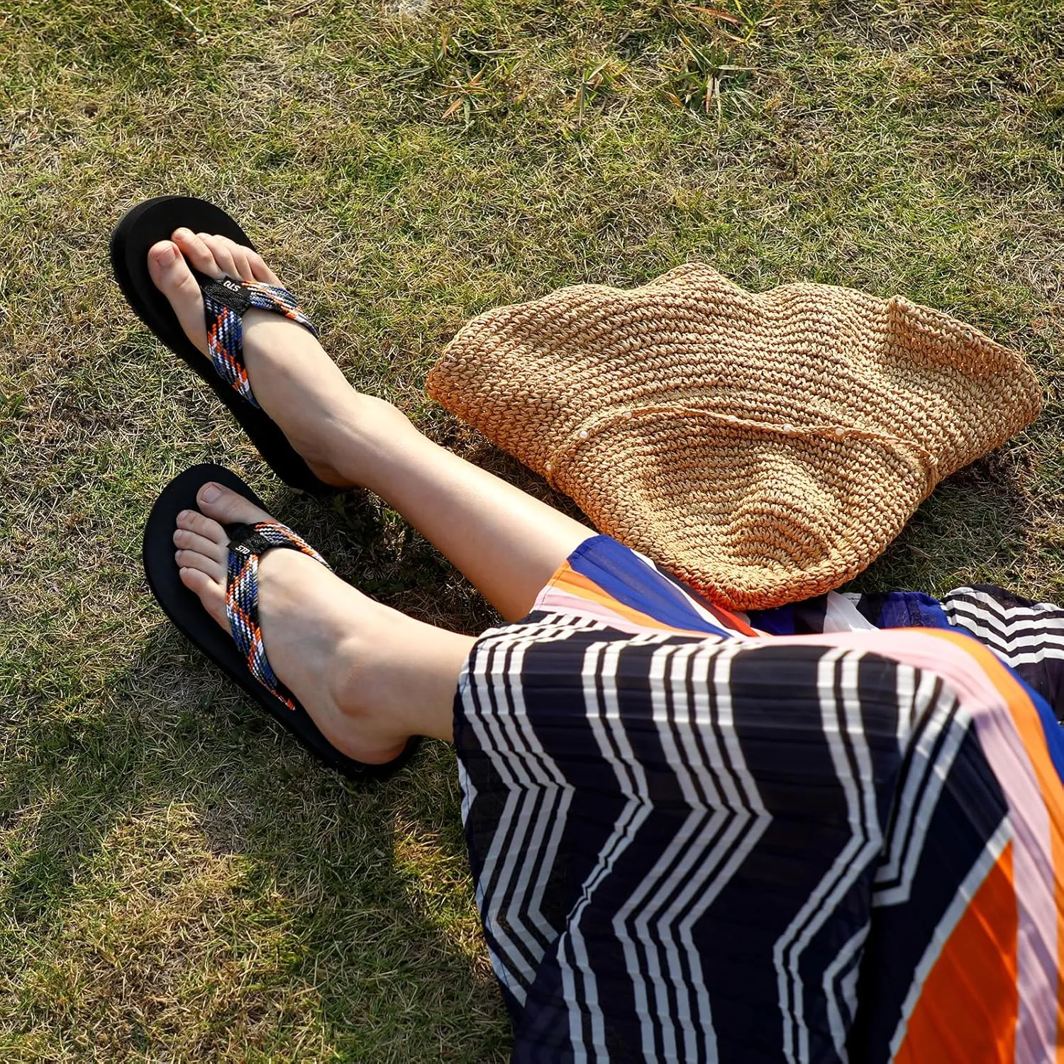 STQ Womens Quick Dry Flip Flops with Yoga Mat SoleArch Support Thong Sandals