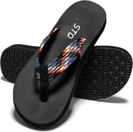 STQ Womens Quick Dry Flip Flops with Yoga Mat SoleArch Support Thong Sandals