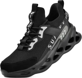 SUADEX Steel Toe Shoes for Men Women Safety Toe Work Shoes Breathable Steel Toe Sneakers Puncture Resistant