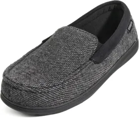 ULTRAIDEAS Men's Carver Slippers Moc Loafer House Shoes Memory Foam