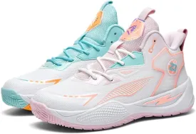 Womens Breathable Mesh Lace Up Basketball Shoes Fashion High Top Non-Slip Running Sneakers Casual Athletic Tennis Walking Sport Shoes