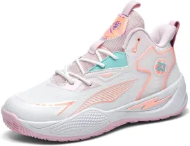 Womens Breathable Mesh Lace Up Basketball Shoes Fashion High Top Non-Slip Running Sneakers Casual Athletic Tennis Walking Sport Shoes