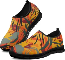 Women's Flower Sneakers Casual Low Top Non-Slip Breathable Slip On Comfortable Walking Sneaker for Women US 5.5-11.5