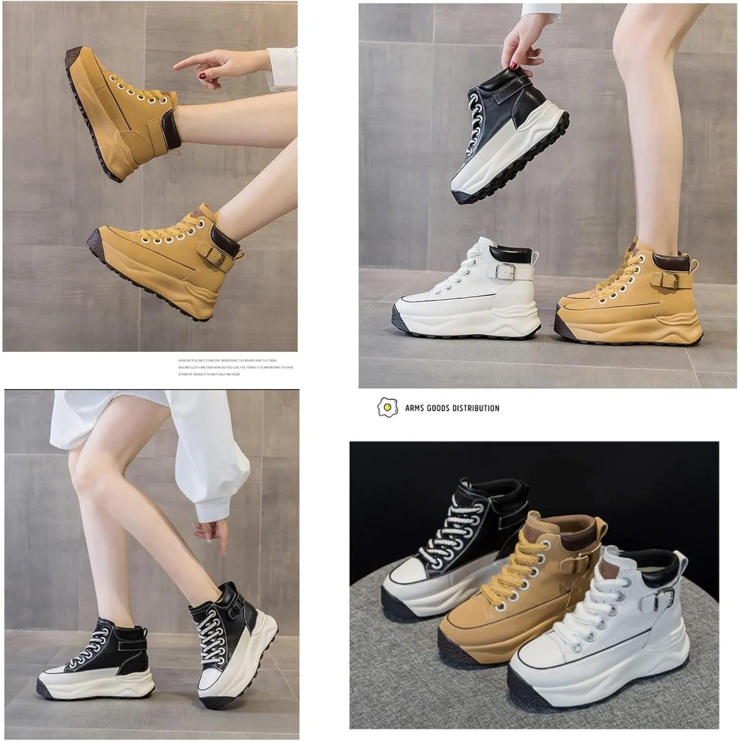 Women's Platform Height Increasing Sneakers,Stylish Comfortable Hidden Height Increase Leather Upper Casual Platform Shoes.